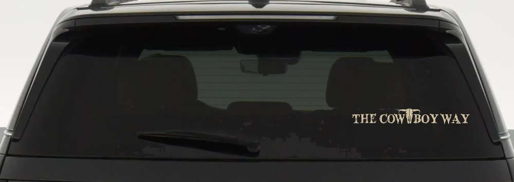 The Cowboy Way Western Farm Ranch Rodeo Car or Truck Window Decal Sticker (Desert Sand)
