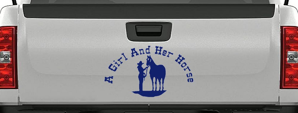 A Girl and Her Horse Cowgirl Country Farm Ranch Rodeo Car or Truck Window Decal Sticker