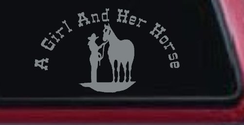 A Girl and Her Horse Cowgirl Country Farm Ranch Rodeo Car or Truck Window Decal Sticker