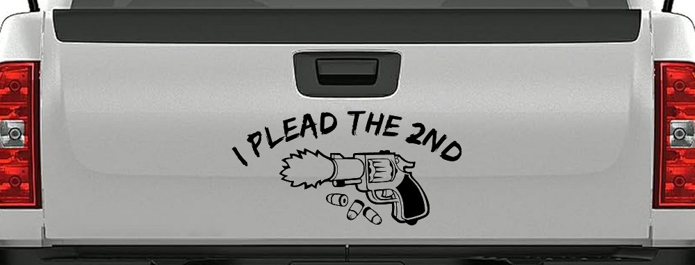 I Plead The 2nd Amendment Gun Guns Car or Truck Window Vinyl Decal Sticker (Black)