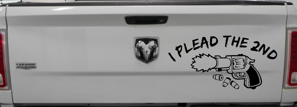 I Plead The 2nd Amendment Gun Guns Car or Truck Window Decal Sticker