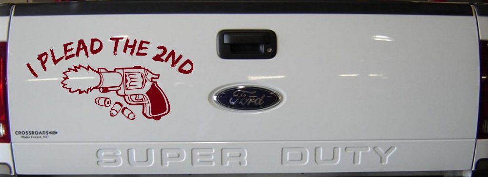 I Plead The 2nd Amendment Gun Guns Car or Truck Window Decal Sticker (Burgundy)