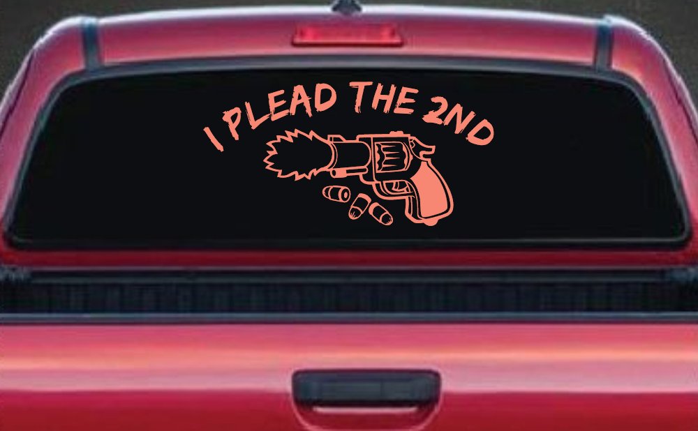 I Plead The 2nd Amendment Gun Guns Car or Truck Window Decal Sticker