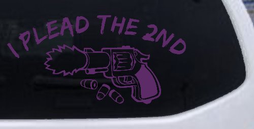 I Plead The 2nd Amendment Gun Guns Car or Truck Window Decal Sticker