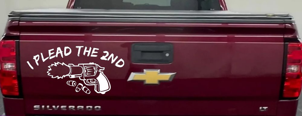 I Plead The 2nd Amendment Gun Guns Car or Truck Window Decal Sticker