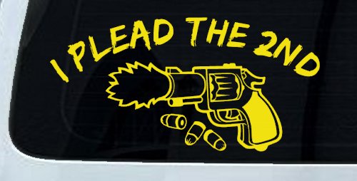 I Plead The 2nd Amendment Gun Guns Car or Truck Window Decal Sticker