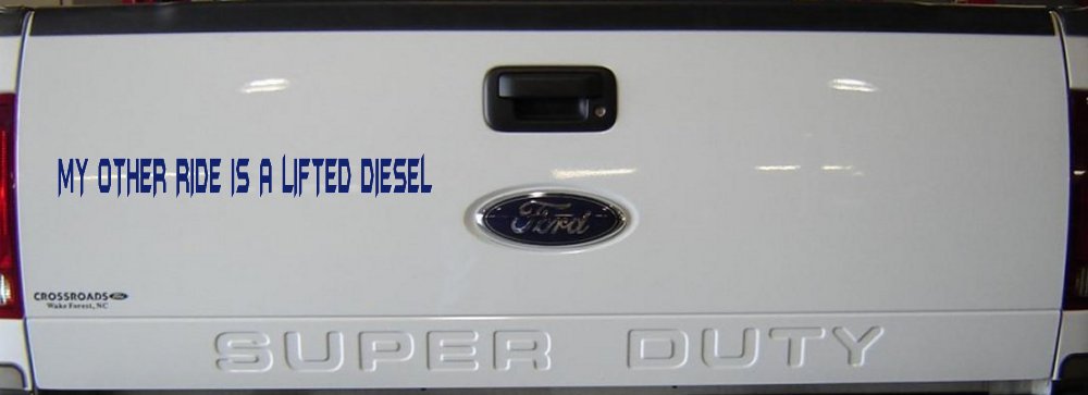 My Other Ride Is A Lifted Diesel Off Road Car or Truck Window Decal Sticker (Navy)