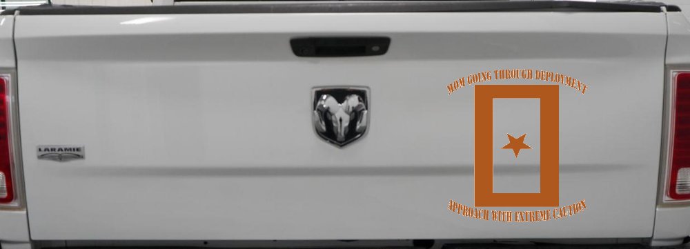 Mom Going Through Deployment Military Car or Truck Window Decal Sticker (Nut Brown)