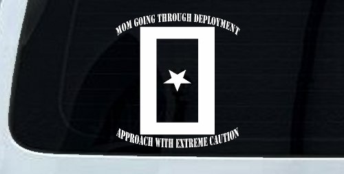 Mom Going Through Deployment Military Car or Truck Window Decal Sticker (White)