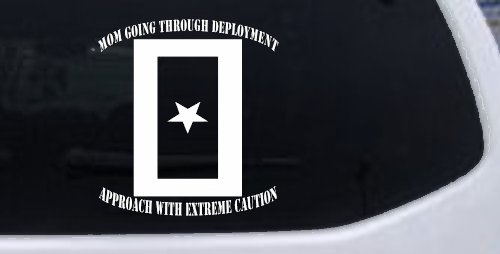 Mom Going Through Deployment Military Car or Truck Window Vinyl Decal Sticker (White)