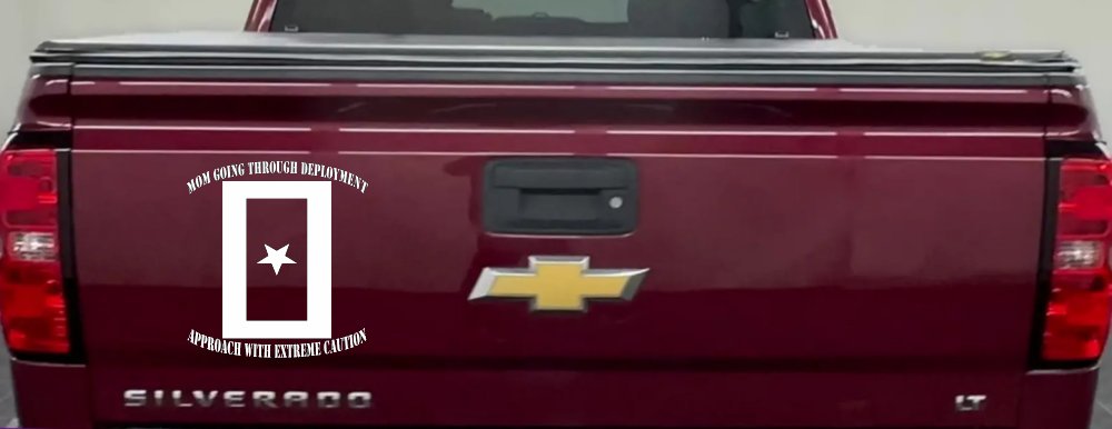 Mom Going Through Deployment Military Car or Truck Window Vinyl Decal Sticker (White)