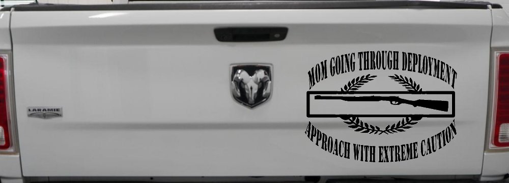Mom Going Through Deployment Crest Military Car or Truck Window Decal Sticker