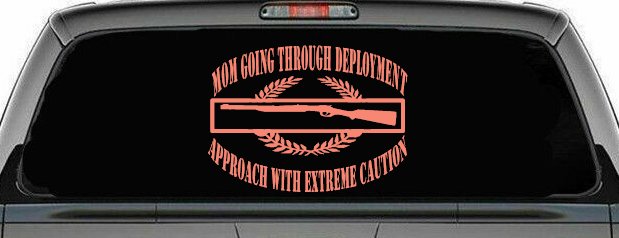 Mom Going Through Deployment Crest Military Car or Truck Window Decal Sticker