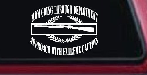 Mom Going Through Deployment Crest Military Car or Truck Window Decal Sticker