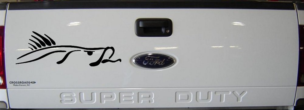 Bass Fish Fishing Car or Truck Window Vinyl Decal Sticker (Black)