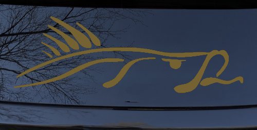Bass Fish Fishing Car or Truck Window Vinyl Decal Sticker (Gold)