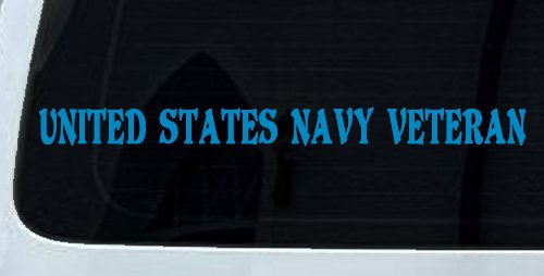 United States Navy Veteran Military Car or Truck Window Vinyl Decal Sticker (Blue)
