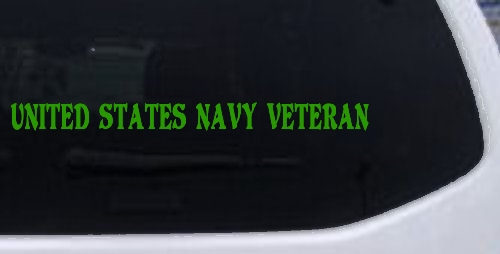 United States Navy Veteran Military Car or Truck Window Decal Sticker