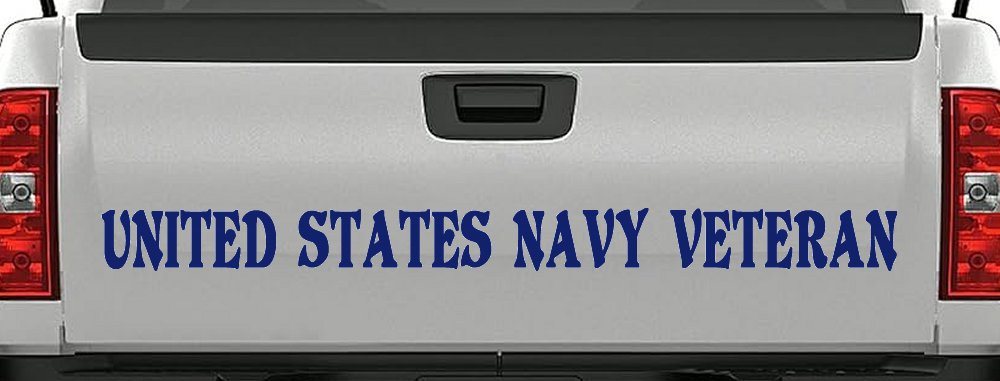 United States Navy Veteran Military Car or Truck Window Decal Sticker (Navy)