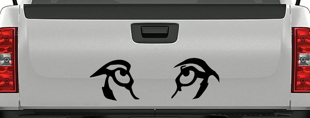 Wolf Eyes Car or Truck Window Vinyl Decal Sticker (Black)