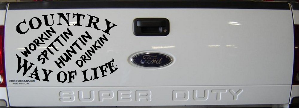 Country Way Of Life Car or Truck Window Decal Sticker