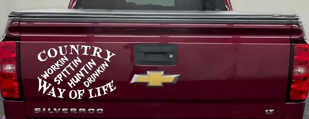 Country Way Of Life Car or Truck Window Decal Sticker