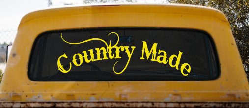 Country Made Car or Truck Window Decal Sticker