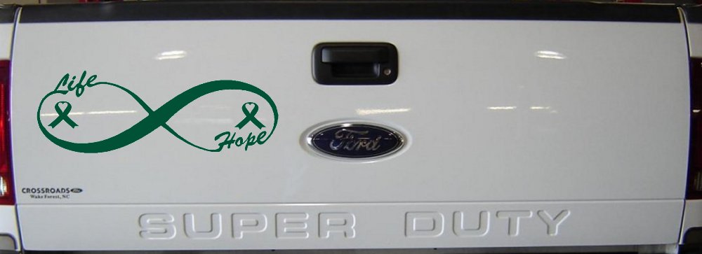 Infinity Life and Hope Breast Cancer Awareness Car or Truck Window Decal Sticker