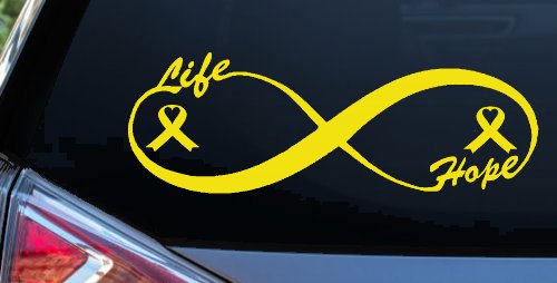 Infinity Life and Hope Breast Cancer Awareness Car or Truck Window Decal Sticker