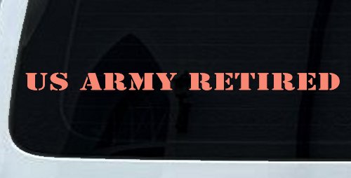 US Army Retired Military Car or Truck Window Decal Sticker
