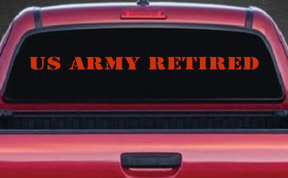 US Army Retired Military Car or Truck Window Decal Sticker