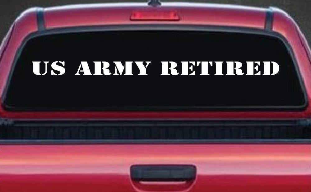 US Army Retired Military Car or Truck Window Decal Sticker