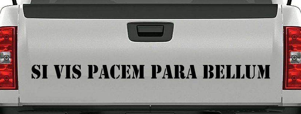 Si Vis Pacem Para Bellum If You Want Peace Prepare For War Freedom Military Car or Truck Window Decal Sticker (Black)