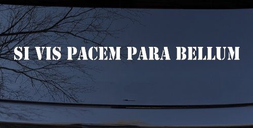 Si Vis Pacem Para Bellum If You Want Peace Prepare For War Freedom Military Car or Truck Window Vinyl Decal Sticker (White)