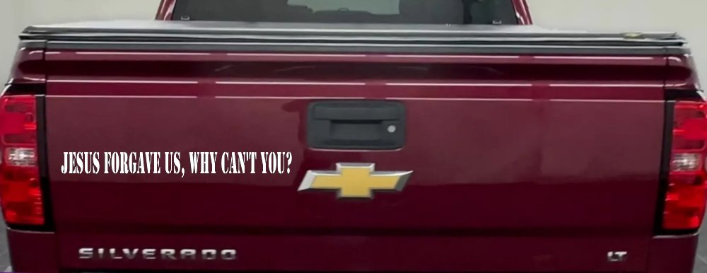 Jesus Forgave Us Why Can't You Christian Car or Truck Window Decal Sticker