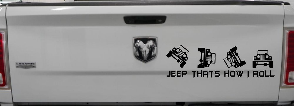 Jeep Thats How I Roll Funny Off Road Car or Truck Window Decal Sticker (Black)
