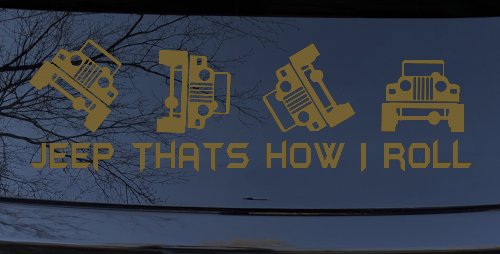 Jeep Thats How I Roll Funny Off Road Car or Truck Window Decal Sticker
