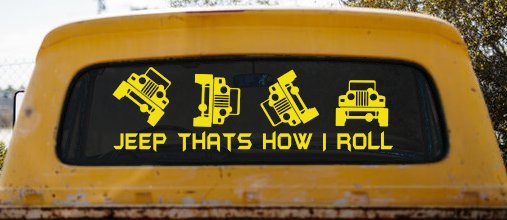Jeep Thats How I Roll Funny Off Road Car or Truck Window Decal Sticker (Yellow)