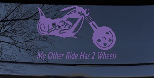 My Other Ride Has Two Wheels Chopper Biker Car or Truck Window Decal Sticker