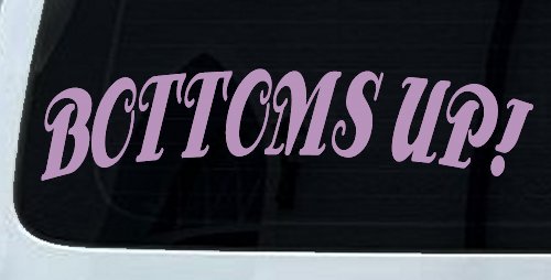 Bottoms Up Car or Truck Window Decal Sticker (Lilac)