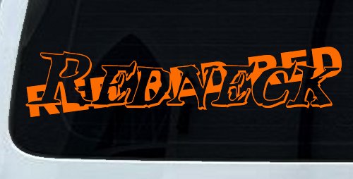RED RED RED Redneck Country Car or Truck Window Decal Sticker (Orange)