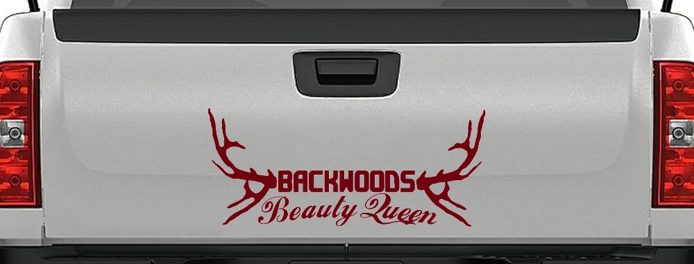 Backwoods Beauty Queen Country Car or Truck Window Decal Sticker