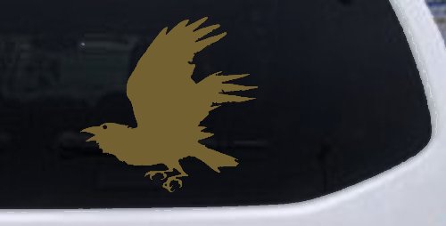 Raven Car or Truck Window Decal Sticker (Gold)