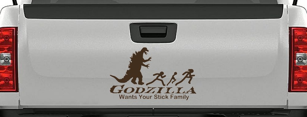 Godzilla Wants Your Stick Family Funny Car or Truck Window Decal Sticker