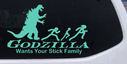 Godzilla Wants Your Stick Family Funny Car or Truck Window Decal Sticker