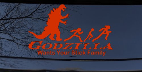 Godzilla Wants Your Stick Family Funny Car or Truck Window Decal Sticker
