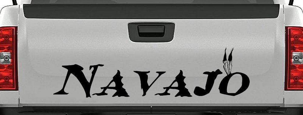 Navajo Indian Western Car or Truck Window Decal Sticker (Black)