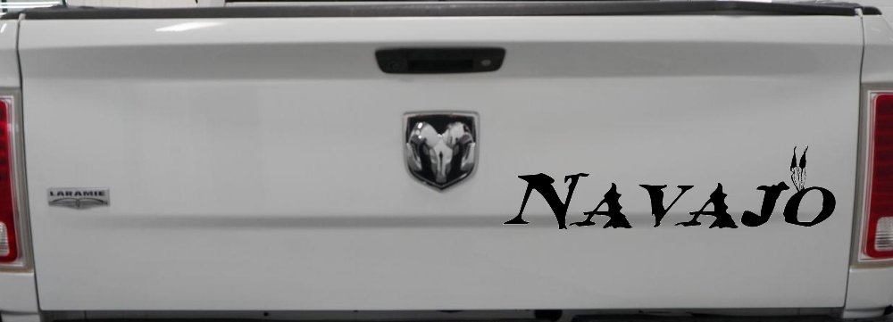 Navajo Indian Western Car or Truck Window Vinyl Decal Sticker (Black)