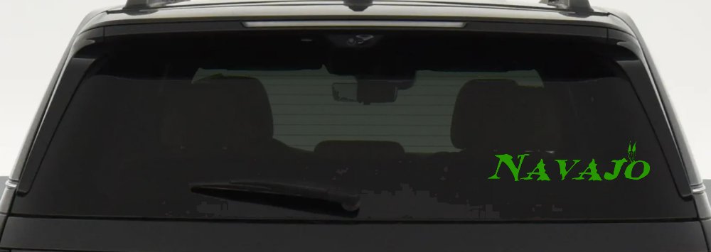 Navajo Indian Western Car or Truck Window Vinyl Decal Sticker (Lime)