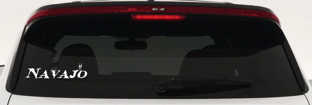 Navajo Indian Western Car or Truck Window Decal Sticker (White)